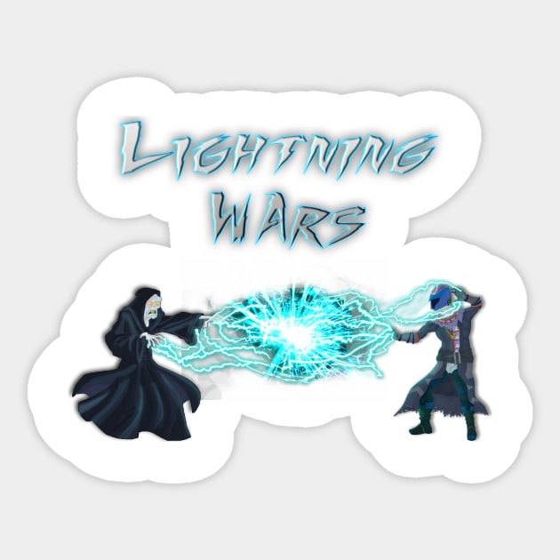 Lightning Wars Sticker by JustGetUpTees